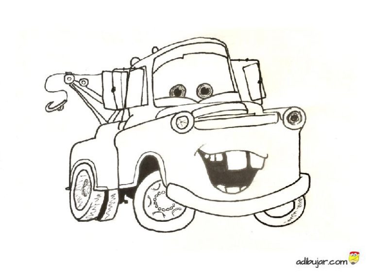 Mate Tow Mater Dibujo Para Colorear 