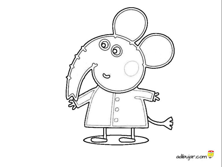 Dibujos para imprimir y colorear: Emily Elephant | adibujar.com