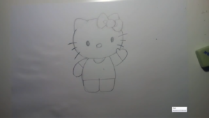 Aprende a dibujar a Hello Kitty paso a paso a lápiz - Nivel fácil |  