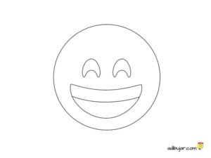 Emoji smiley para imprimir y colorear