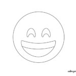 Emoticón de Whatsapp para imprimir para colorear sonrisa