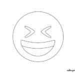 Emoji para dibujar y colorear partiéndose de risa