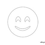 Sonrisa para colorear: Dibujo emoticon sonriente