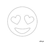 Emoji corazón para dibujar y colorear