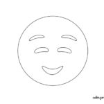 Emoticono whatsapp para colorear smiley tímido