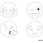 4 Emojis para dibujar y colorear