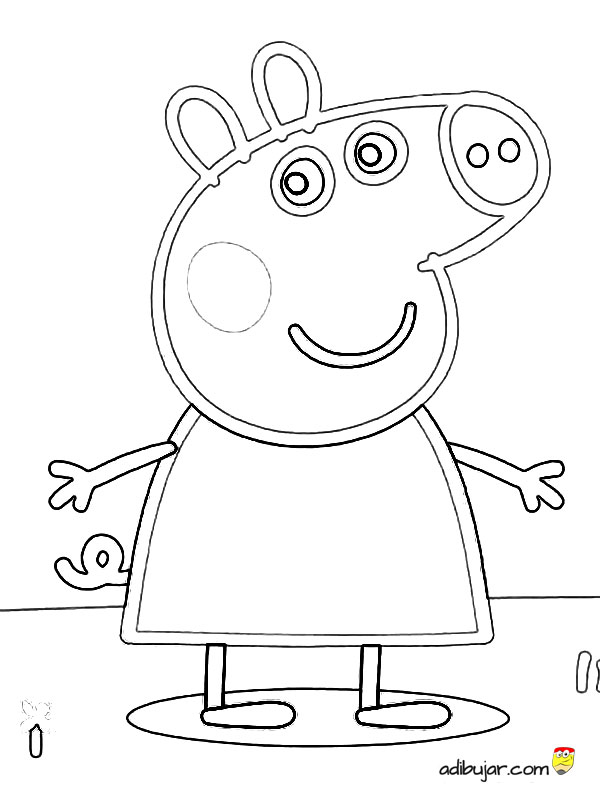 Peppa Pig Sonriente Adibujarcom