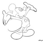 Dibujo de Mickey Mouse completo para colorear