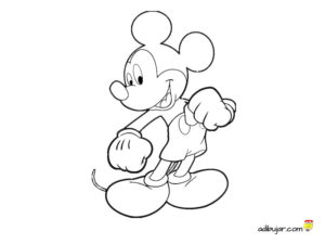 Dibujo de Mickey Mouse para colorear entero