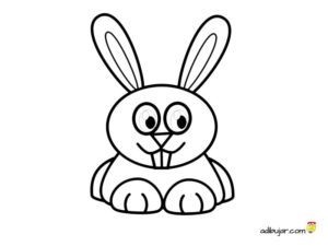 Dibujo de un tierno conejo para colorear