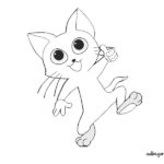 Dibujo de gato doméstico para colorear e imprimir
