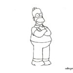 Homero Simpson dibujo para colorear
