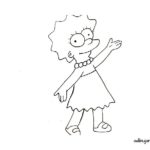 Lisa Simpson, imagen para imprimir y colorear
