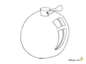 Dibujo para colorear: Bola de Navidad