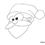 Dibujo de Papá Noel / Santa Claus para imprimir, colorear y recortar