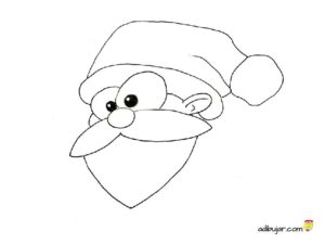 Dibujo de Papá Noel / Santa Claus para imprimir, colorear y recortar